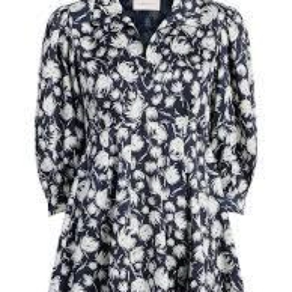 Cinq à Sept Navy and Ivory Dress